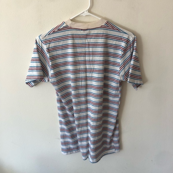 Vintage Custom Casual Striped Tee Shirt - Picture 2 of 3